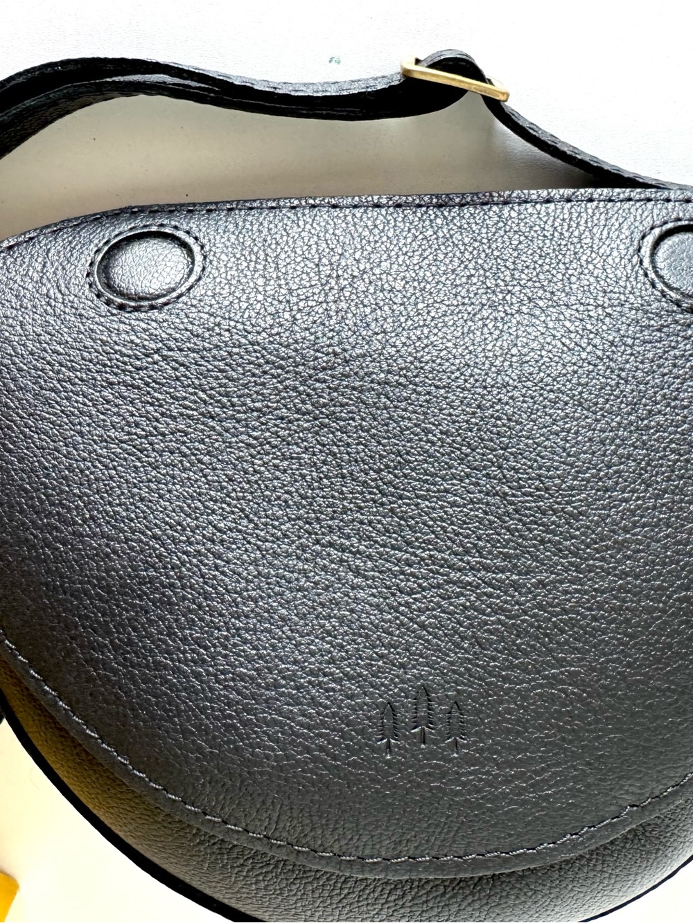 Portland Leather Black Koala Crossbody with Adjustable Strap - Picture 4 of 4